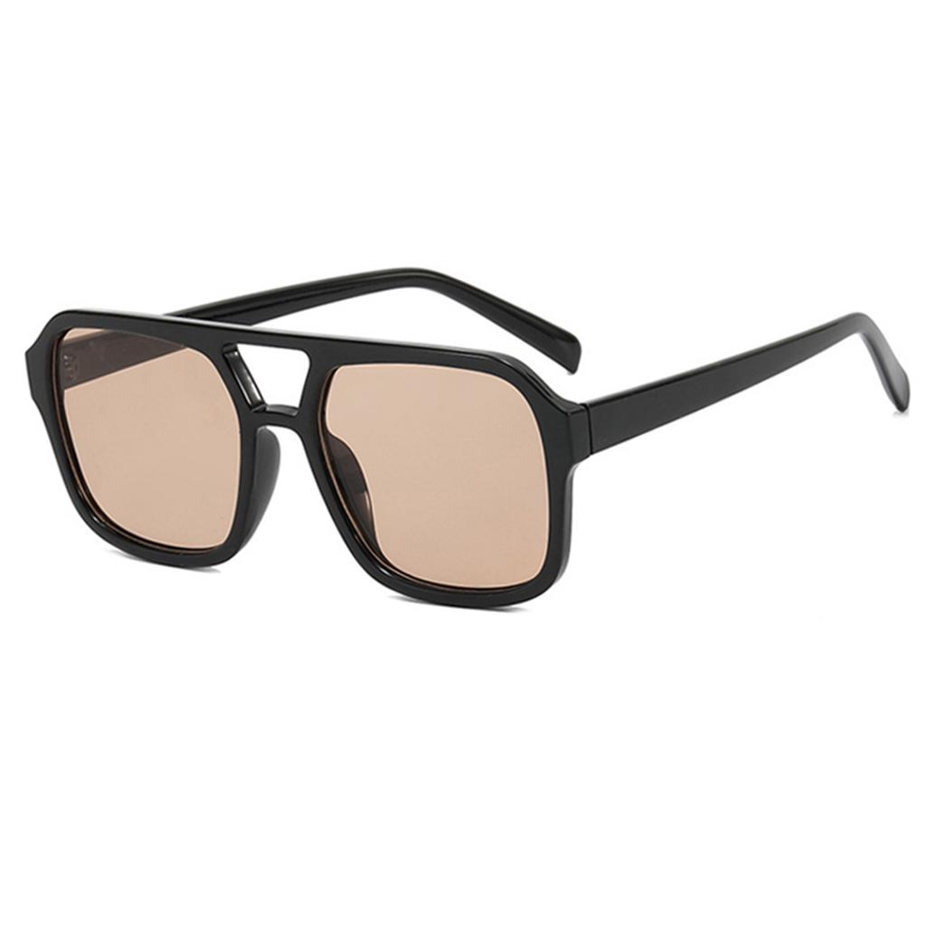 adult style sunglasses square Double new beam personalized Korean version trendy sunglasses high-end UV resistant