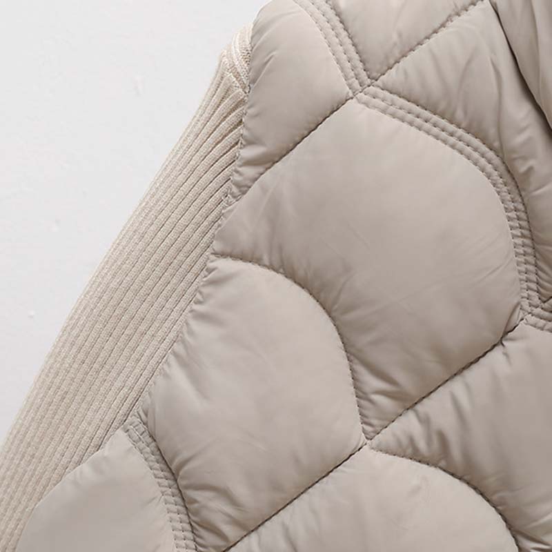 Chaleco para Mujer Algodón Invierno Tops sin Mangas Acolchado Color Sólido Chaleco Sobredimensionado Engrosado Casual Chaleco de Plumón