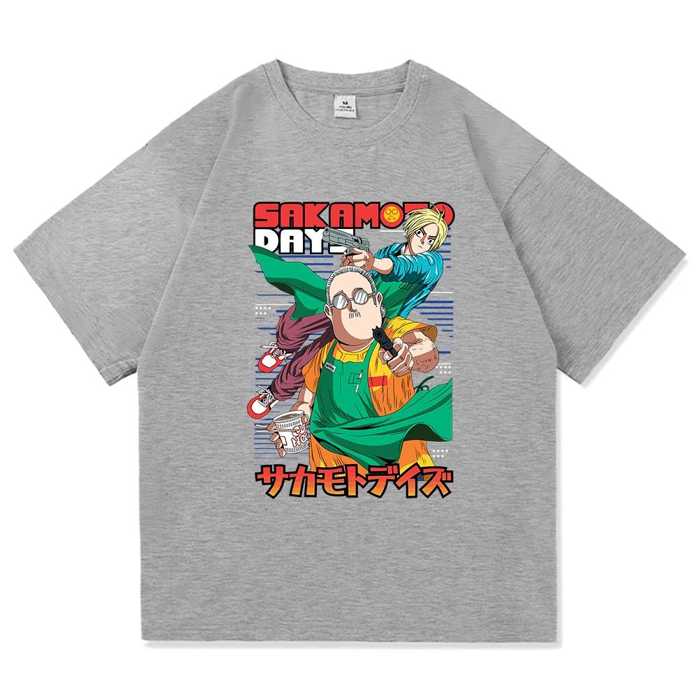 Summer 100% Cotton Comfortable Men's T-shirt Japanese Anime Pattern T-shirt Outdoor Leisure Loose Street T-shirt