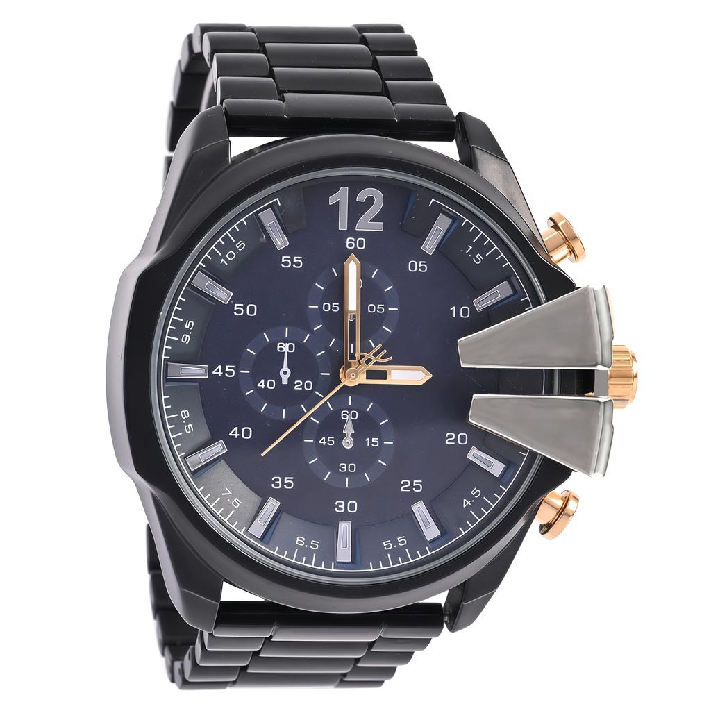 Fashion personality trend men's quartz watch alloy material sports style, suitable for daily wear, Christmas gifts
