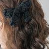 MERRYMOTIVE Fluffy ribbon hairpin (black)