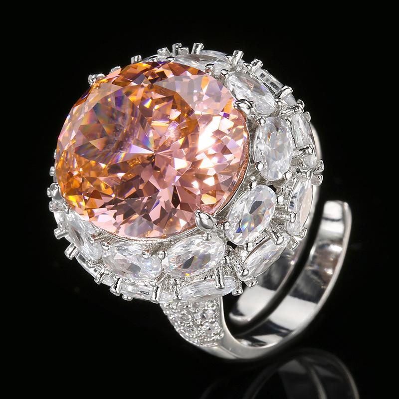 Schmuck Kupferboden Vergoldet Simulations Vogelnest Schliff Eiförmig Retro Ring Damen 14 * 16