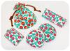 Kyoyu Yumeji Drawstring Round Drawstring Camellia Design Bag, Bag,
