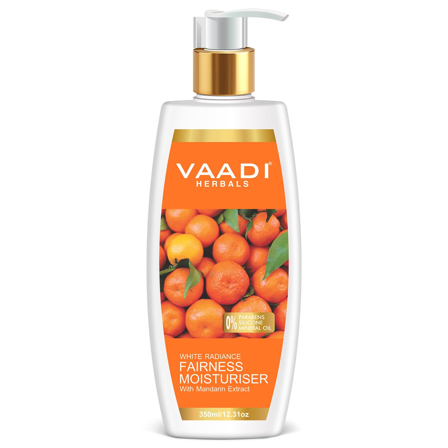 

Vaadi Herbals Mandarin Extract Fairness Moisturiser 350 Ml Deep Hydration Lotion For Smooth Even Tone Daily Skin Care
