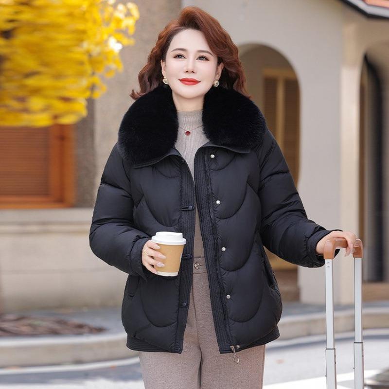 

Зимняя куртка короткая пуховая куртка с хлопковой подкладкой утолщенная хлопковая куртка средней длины женская новая зимняя хлопковая куртка 3XL [Recommended 150-80kg] чёрный