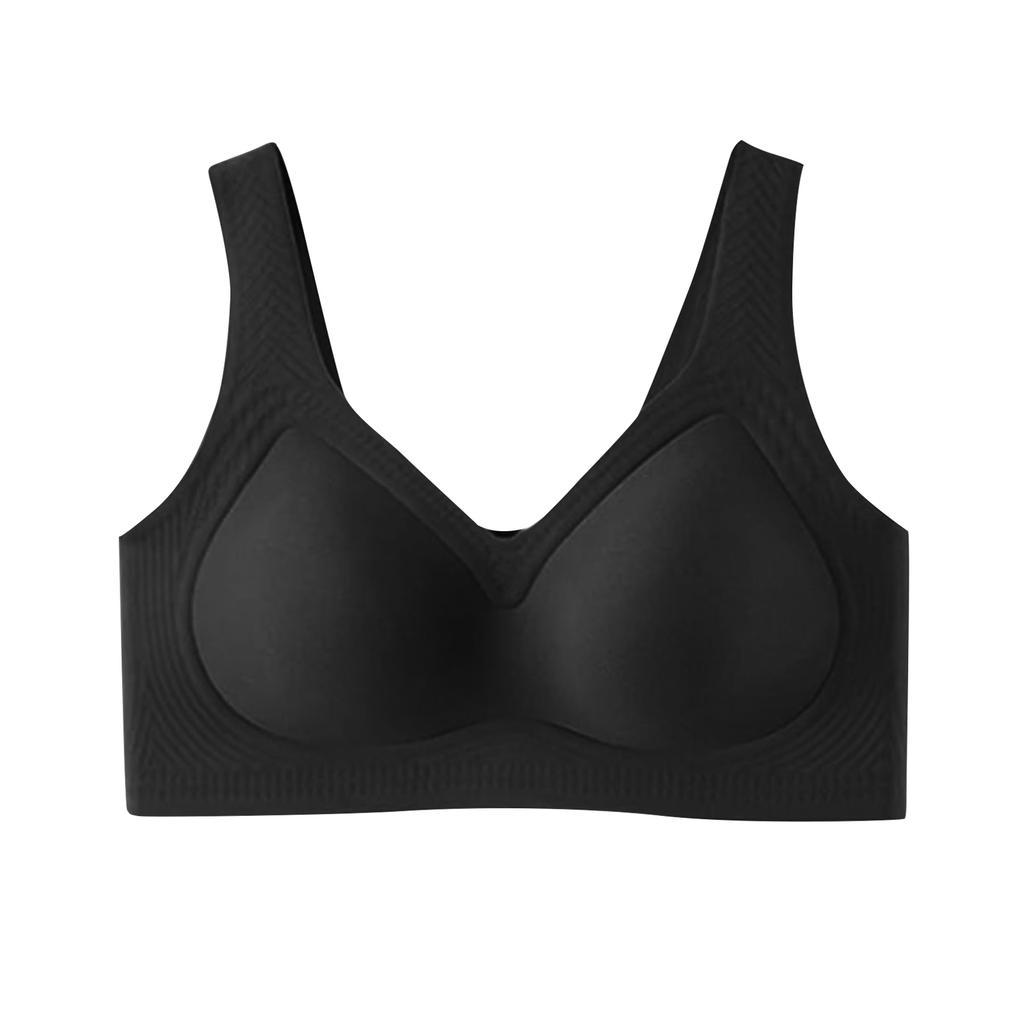 Women's Seamless And Comfortable Underwear, Large Size, Large Chest, Small Display, Gathered Full Face Bra