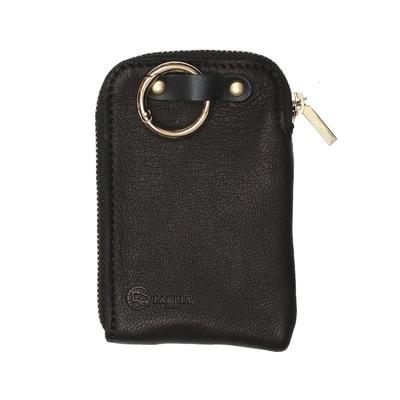 MADE IN JAPAN Elk ELK Made In Japan Compact Zipper Smart Soft Aging Finland Scratch Deer Leather Cowhide Tochigi Leather Key Key Case KEY CASE Black