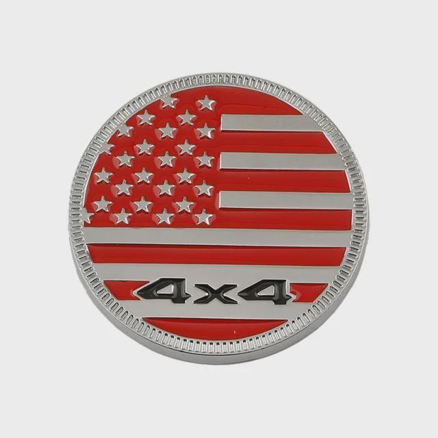 

Автомобіль металевий 4X4 логотип емблема значок наклейки наклейка для Wrangler Grand Cherokee Compass Renegade Sahara аксесуари для стилю срібний/червоний