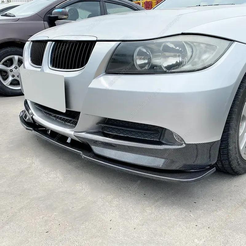 Front Bumper Lip Splitter Diffuser For BMW 3 Series E90 E91 318i 320i 330i 2005-2008 Pre-Facelift ABS Body Kit Tuning Spoiler