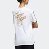Adidas Neo Three Stripe Color Block Letter Print Round Neck Short Sleeve T-Shirt Women Tops White GK1498