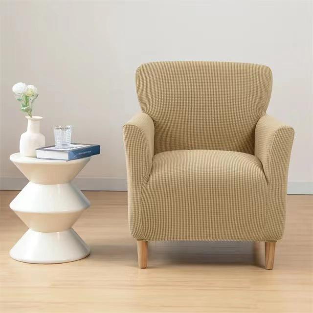 Scratch-Resistant Elastic High Back Sofa Slipcover with Single Armrest for Leisure Chairs