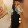Exquisite 3D Hollow Flower Stud Earrings Necklace - Elegant European & American Design Jewelry for Women