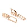 Luxury Square Drop Earrings For Women Unusual  Rose Gold Natural Zircon Geometry Earrings Fashion Minimalist Jewelry