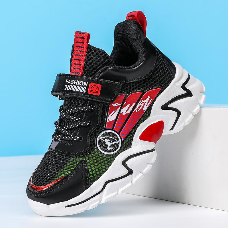 

Boys shoes, single mesh breathable sports shoes, lightweight solid soft sole children s running shoes, girls mesh shoes, breathable and lightweight 28