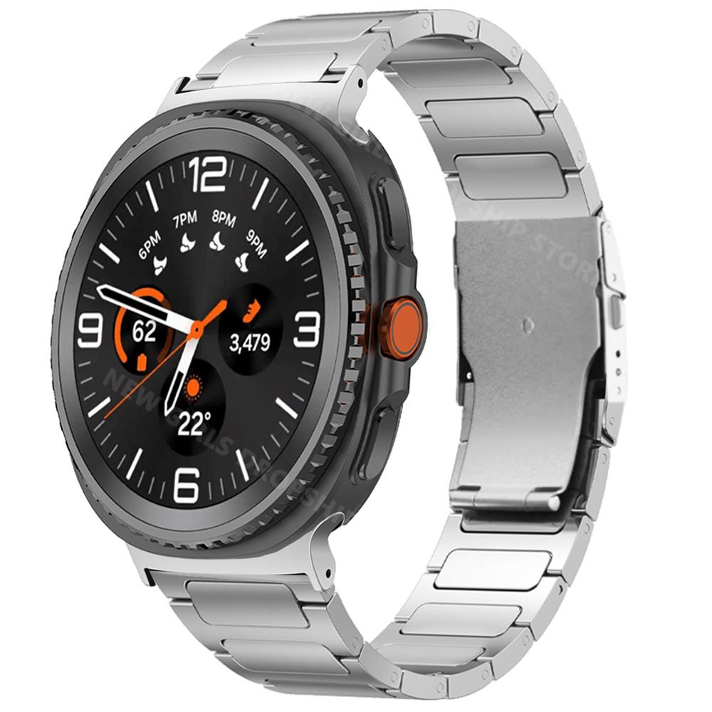 

Titanium Wrist Band for Samsung Galaxy Watch 8 Classic 46mm 8 44mm 40mm Luxury Business Strap for Samsung Galaxy Ultra 47mm Galaxy Ultra 47mm срібний
