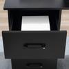 Modern Desk In Wood with 3 Drawers and 3 Shelves for Bedroom and Office, 120x49x72cm, Black