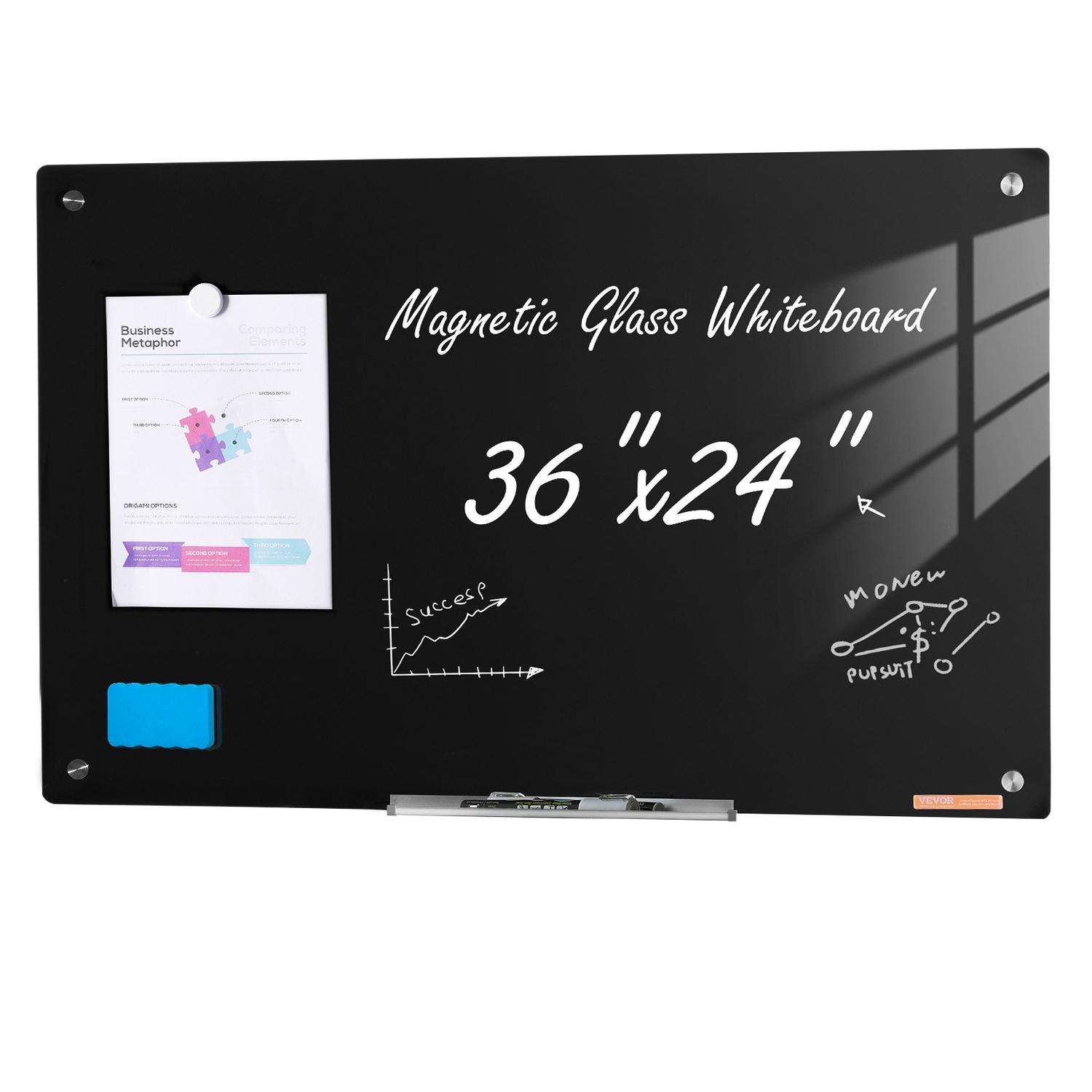 Magnetic Glass Whiteboard, Dry Erase Board