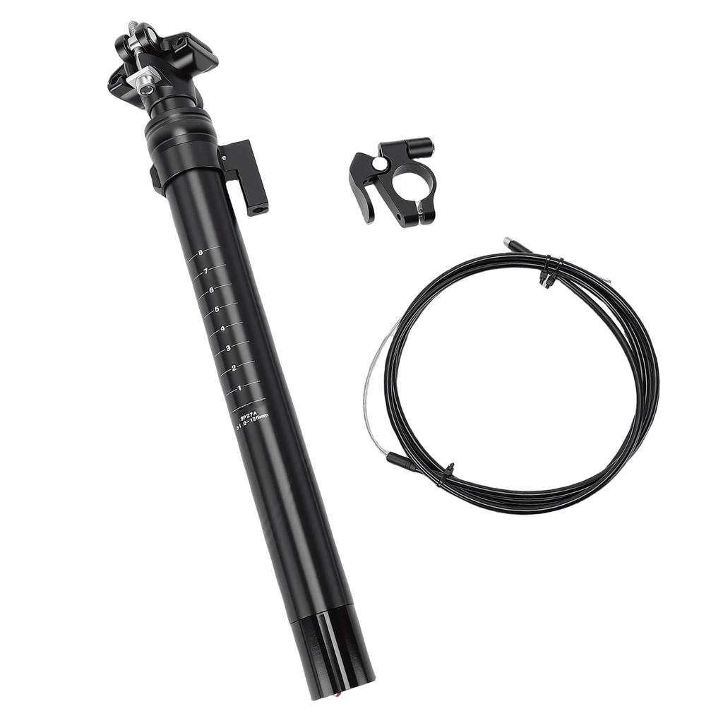 Bike Dropper Post 125mm Travel Aluminum Alloy Bike St Post and Cable Kit for Road Mountain Bikes