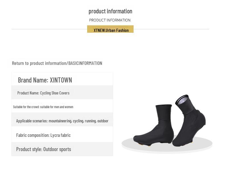 XINTOWN Solid Color Cycling Shoe Covers - Lightweight, Dustproof, Anti-Fouling Bicycle Gear