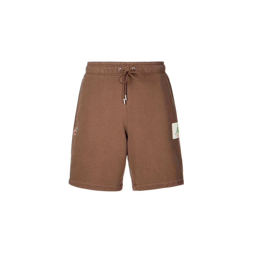 Jordan X Titan Haftowane Szorty Z Prostą Nogawką Z Elastyczną Talią I Sznurkiem Do Ściągania Męskie Spodnie Khaki DV7037-262