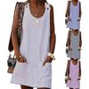 Elegant Plus Size Women Summer Short Sleeve Long T-shirt Casual Mini Dress