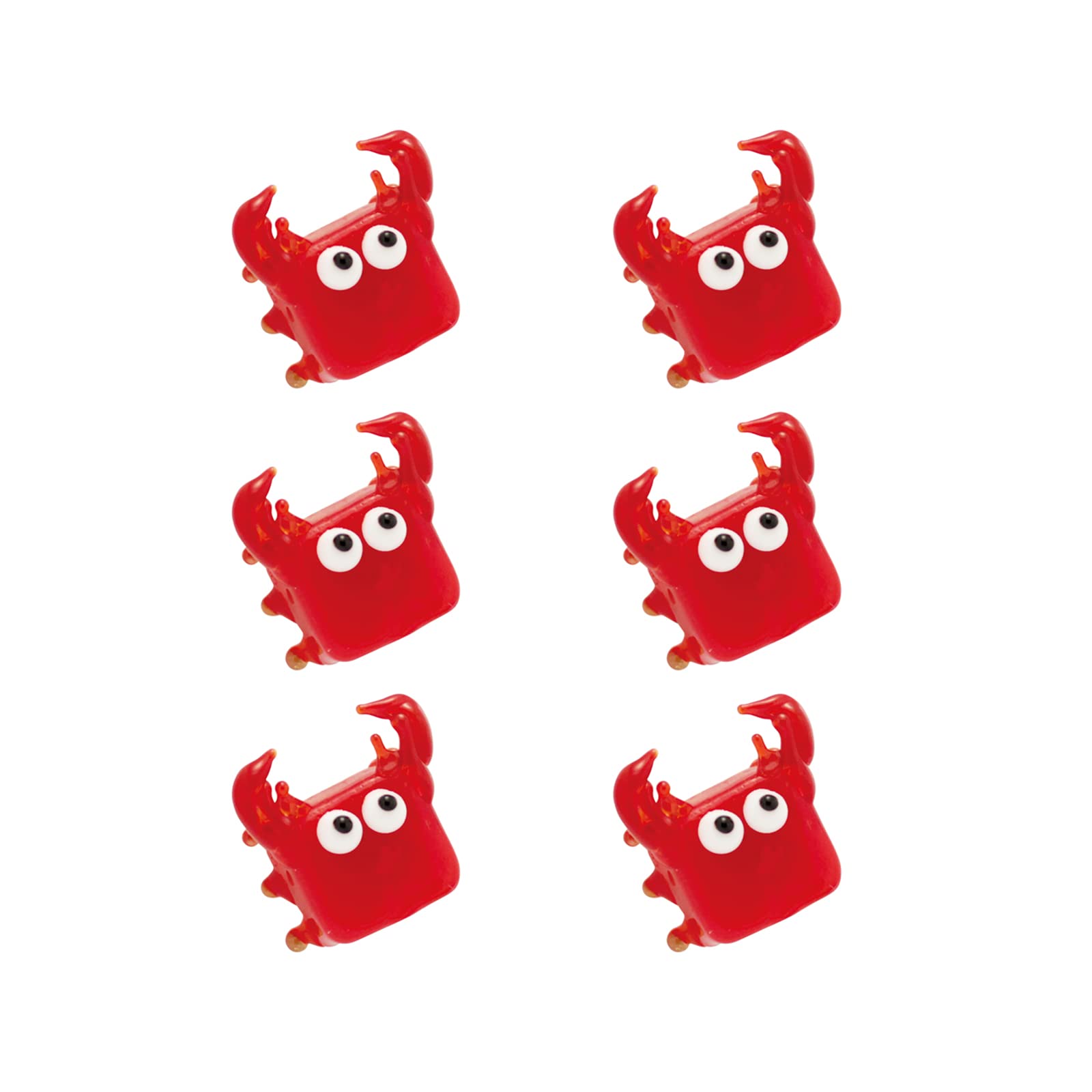 

Cute Glass Craft Petit Series Set of 6 [Commercial Set] Crab,