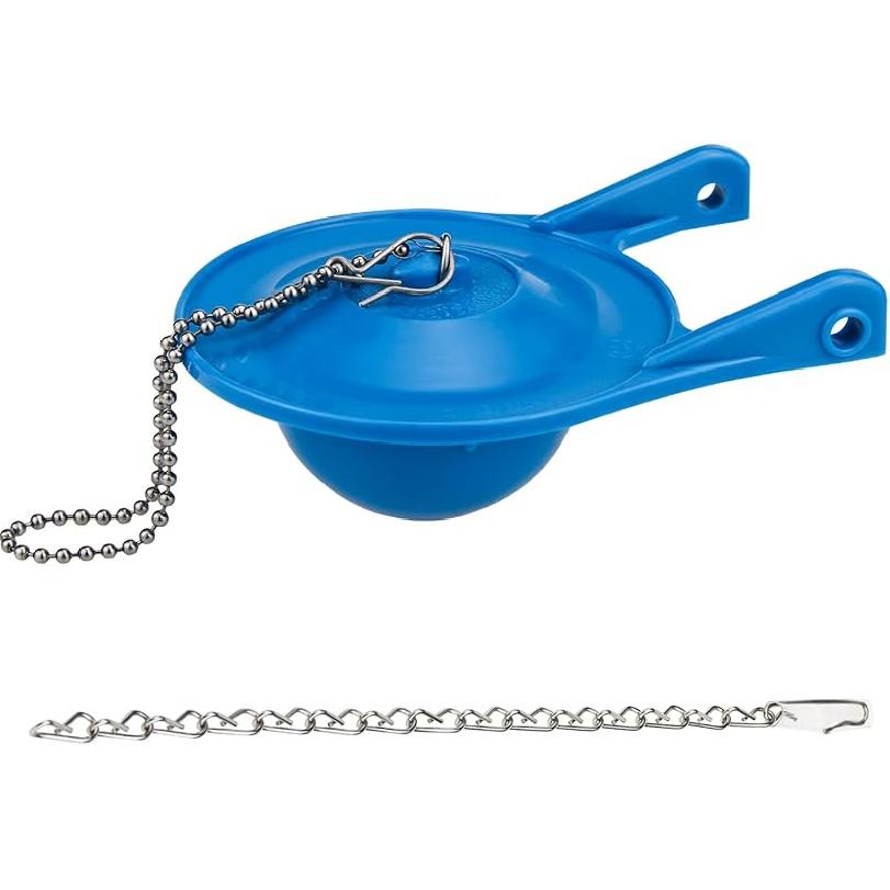 Замена клапана слива унитаза для Gerber, 2 шт. 3 дюйма для Gerber 99-788 с 2 цепями для ручки унитаза, резиновый, водосберегающий, прост в установке Blue 1 Pack