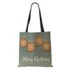 Christmas Snowflake Card Hat Canvas Shopper Bag Merry Christmas Reusable Shoulder Bag 2022 Large Capacity Storage Tote Handbag CLE