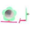 Bird Mirror Perch Flower Shape Decorative Plastic Parrot Mirror Stand Toy for Budgie Lovebird Cockatiel