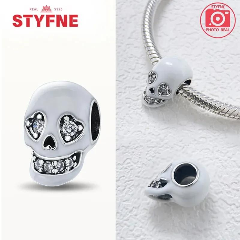 Copperdevil Skull Beads Bat Halloween Charms For Original Bracelet Diy Charming Fine Jewelry Gift For Women