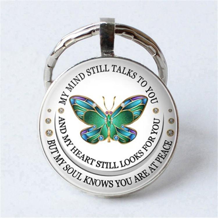 Keychain Accessories Pendant Floral Thanksgiving Text Good Friends Retro Personalized Keychain Gift Pendant