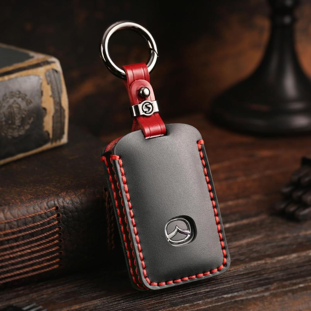 Compatible with the new Mazda CX8 CX5 CX30 MX30 CX60 Roadster Genuine Leather Key Case Leather Key Cover Mazda 3 Mazda 6 Smart Key Case Accessories