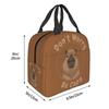 Cute Capybara Insulated Lunch Box for Women Animal Lover Thermal Cooler  Bag Work School Travel Picnic Food Container Tote
