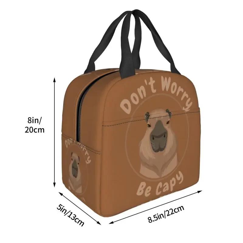Cute Capybara Insulated Lunch Box for Women Animal Lover Thermal Cooler  Bag Work School Travel Picnic Food Container Tote
