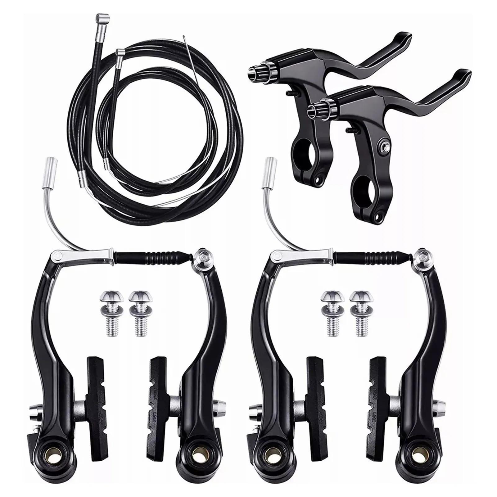 

Aluminum Alloy Mountain Bike V Brake Set Front And Rear Black Riding Accessories for Mountain And Road Bikes чёрный