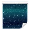 Watercolor Galaxy Wallpaper Navy Blue and Turquoise, Fine Detail 50x1000