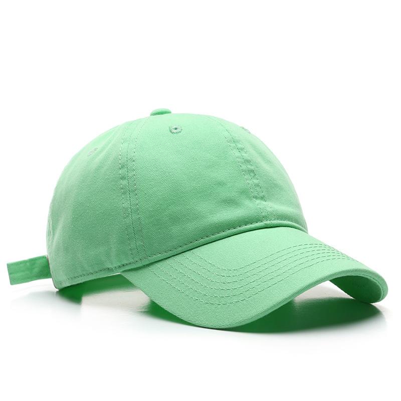 12 Color Korean Style Japanese Style Washed Curved Brim Cotton Peaked Cap For Men Solid Color Women's Sun Protection Sunshade Baseball Cap
