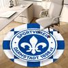 Club Sportivo Darmstadt 1898 e.V. Tappeto Rotondo per Sedia-Tappeto per Ufficio, Lavabile in Lavatrice, Antiscivolo, Adatto per Soggiorni, Camere da Letto