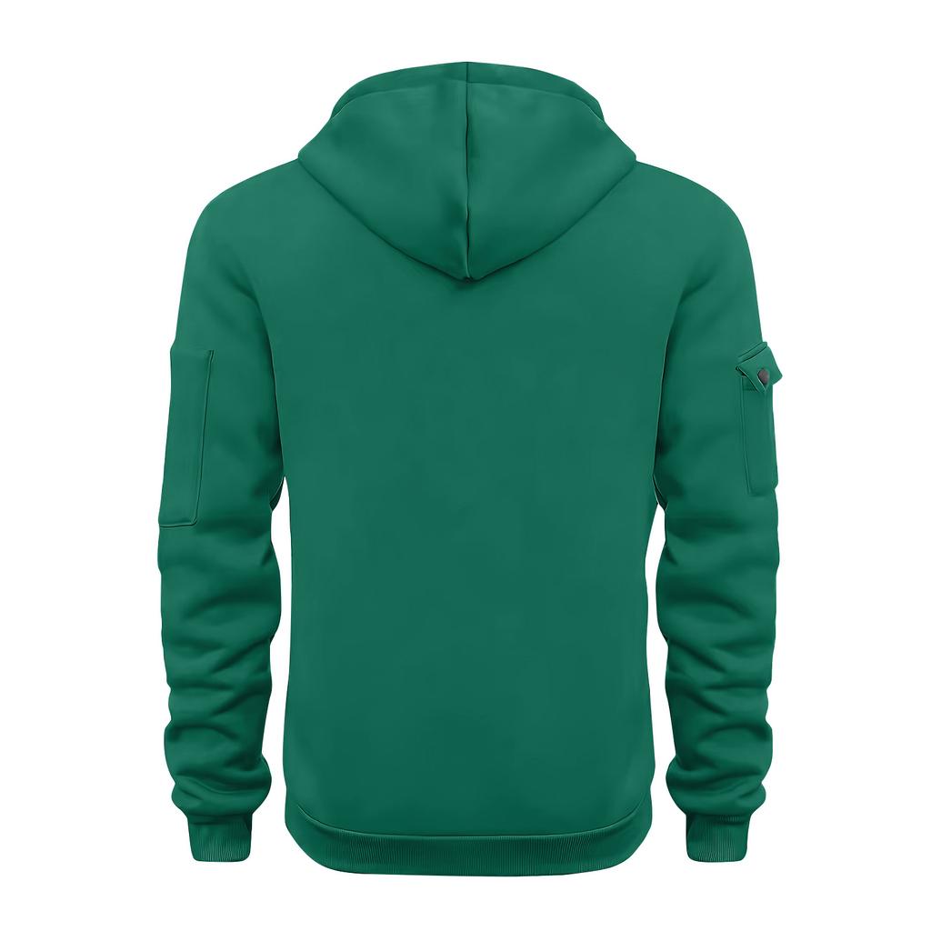 Men's Color Half-Zip Hoodie Men's Sports Plus Size Casual Sweatshirt