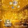 Adorable Starry Sky Night Light Projector for Kids - Seven-Color Rechargeable Atmosphere Lamp