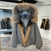 Winter new luxury natural fox fur big fur collar down jacket women's short loose goose down jacket tide