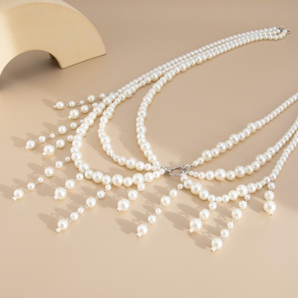 Geometric Waist Chain Belt Tassel Party Belt Stylish Pearl Waist Chain Body Jewelry