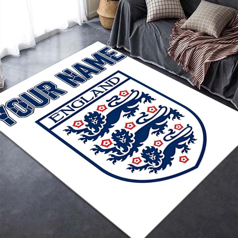 Custom Name England Soccer Carpet Rug for Living Room Bedroom Home Sofa Decoration,Kids play Non-slip Floor Mat