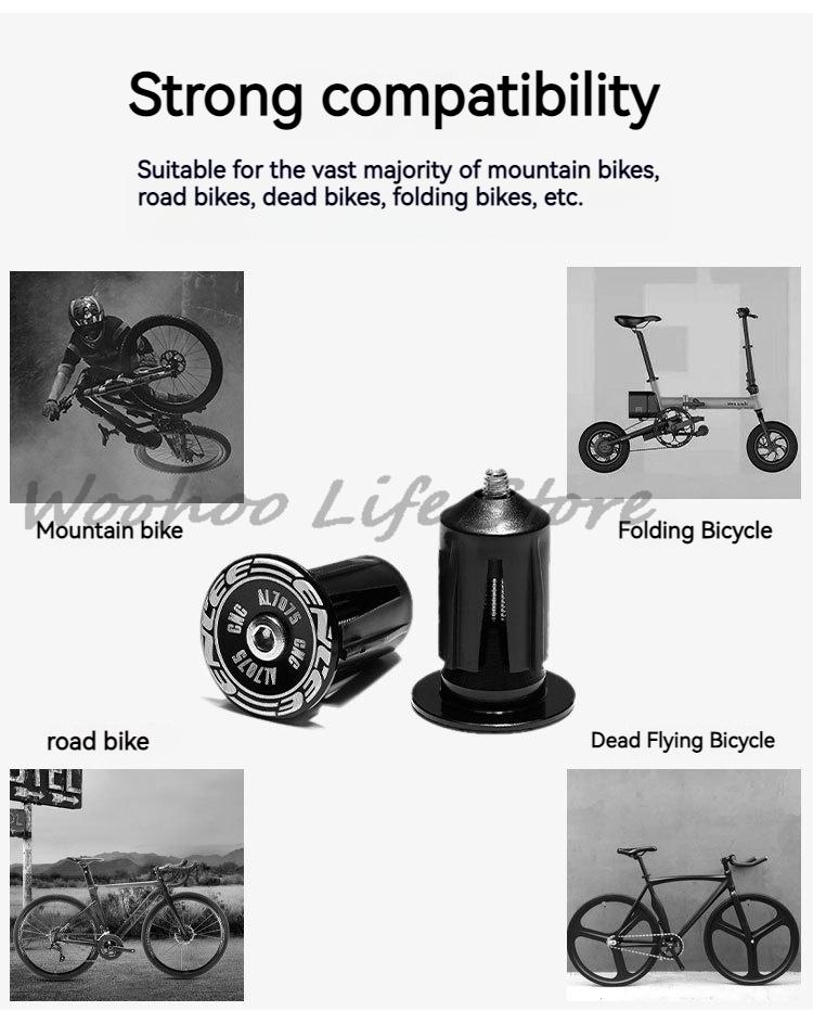 1 Pair Bike Grip Handle Bar End Cap Aluminium Alloy MTB Handlebar Grips Plugs Caps For Bicycle Handlebar Accessory
