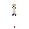 Colorful Metal Wind Chimes Wooden Top Hanging Decor With Flower Beads Wind Chime For Home Garden Patio Terrace Decor Wind Chimes