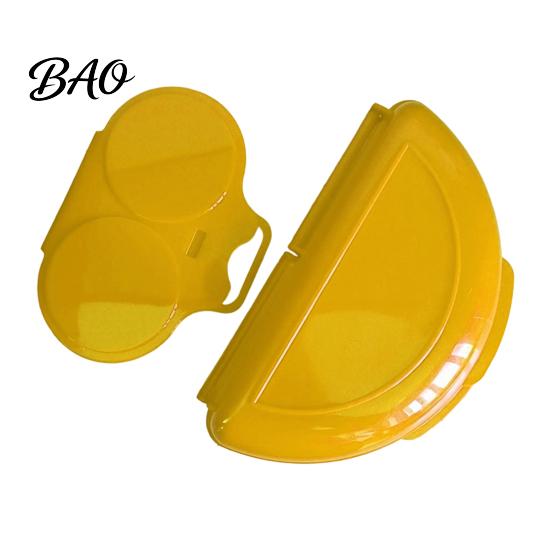 Portable Breakfast Cooking Set 2Pcs/Set Egg Poacher Omelet Pan, Plastic Non-Stick Poaching Mold Cooker, Microwave Maker for Easy Quick Cup with Handle