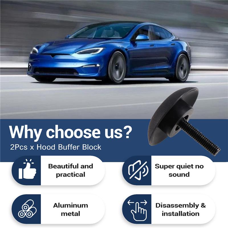 A58X-Car Hood Buffer Block Hood Buffer Accessories 101260200E For Tesla Model S 2012- чёрный