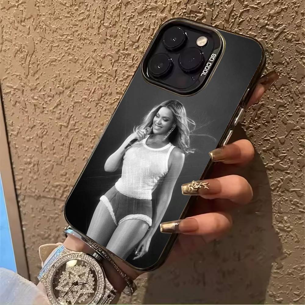 

музыкальная легенда-B-Бейонсе Чехол для телефона для iPhone 17,16,15,14,13,12,11 Plus Pro Max Цветной Серебристый Чехол для телефона iPhone16E