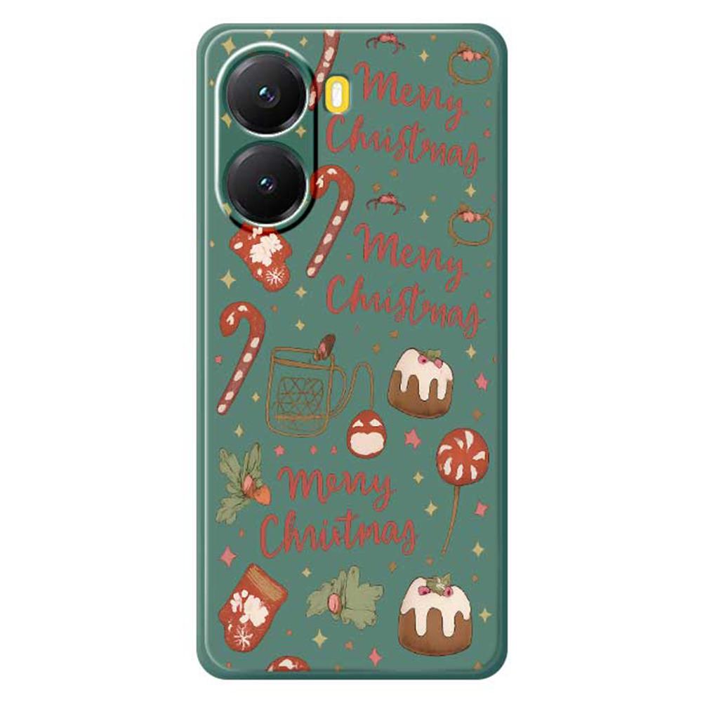 For Xiaomi Redmi Turbo 4 5G/Poco X7 Pro 5G Case Merry Christmas Pattern Printing Straight Edge TPU Phone Back Cover
