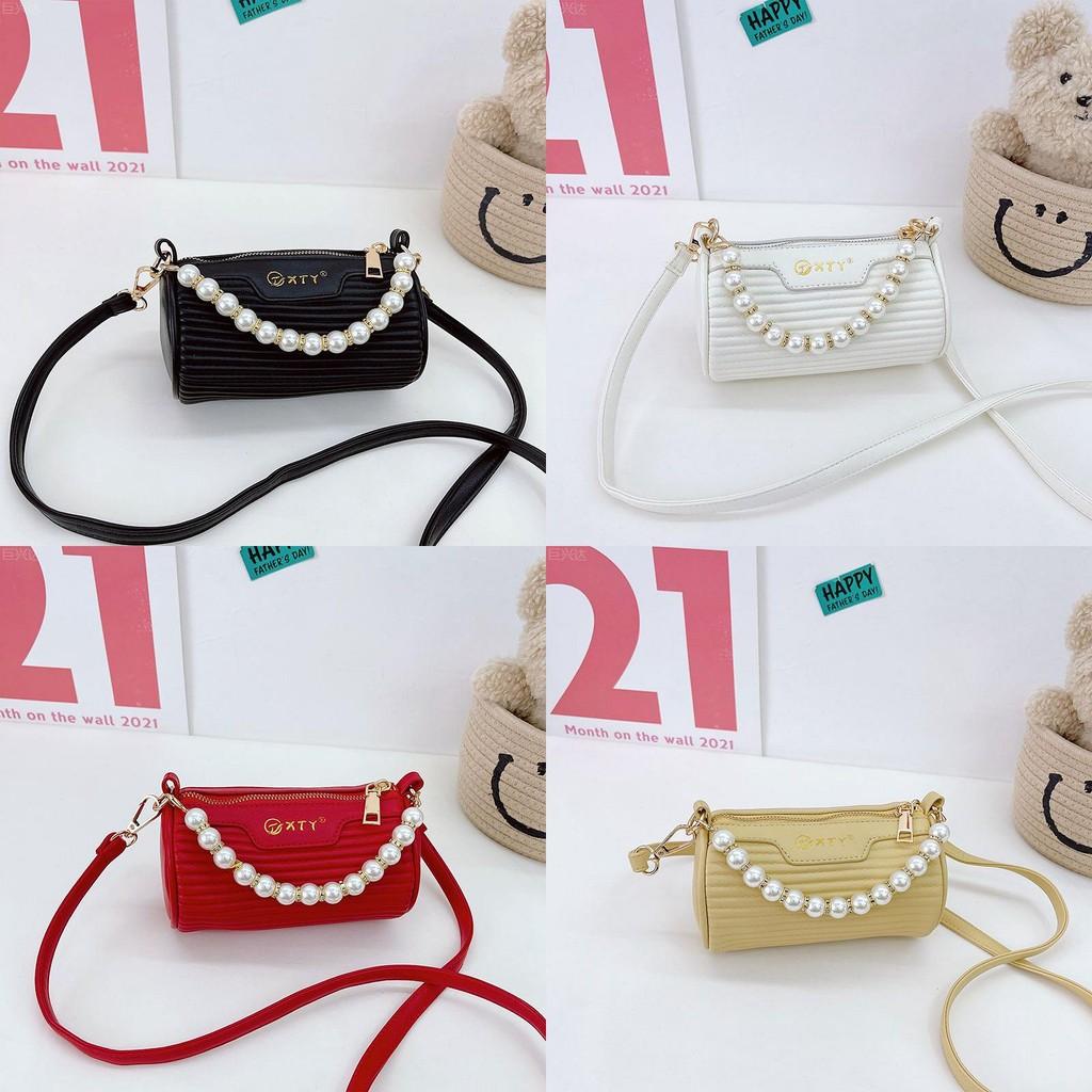 Trendy Mini Parent-child Shoulder Bag Fashionable Cute Pearl Bucket Bag Stylish Design